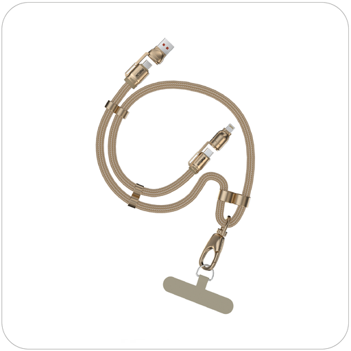 [easy_Connect661] melux 4-in-1 USB Fast Charging Cable 60W Lanyard 1.2m