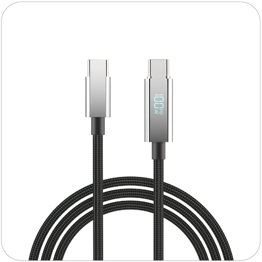 USB-C to USB-C Fast Charging Cable 100W PD LED Display 1m - Melux